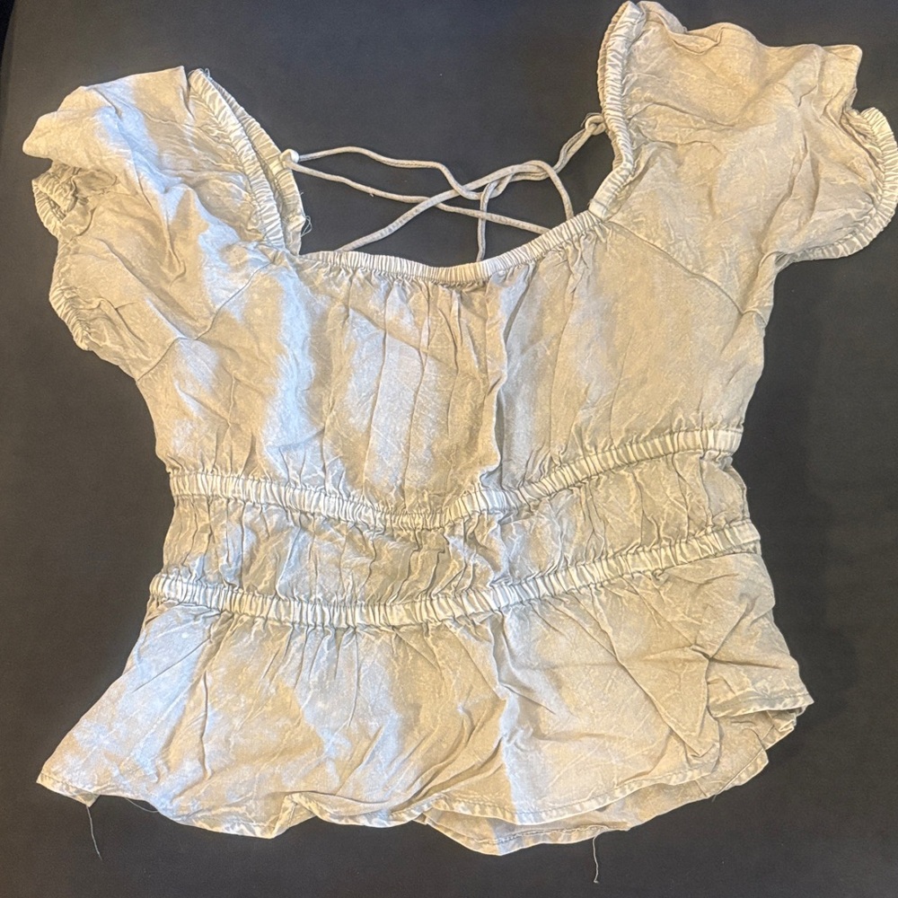 Nordstrom Cream Ruffled Blouse